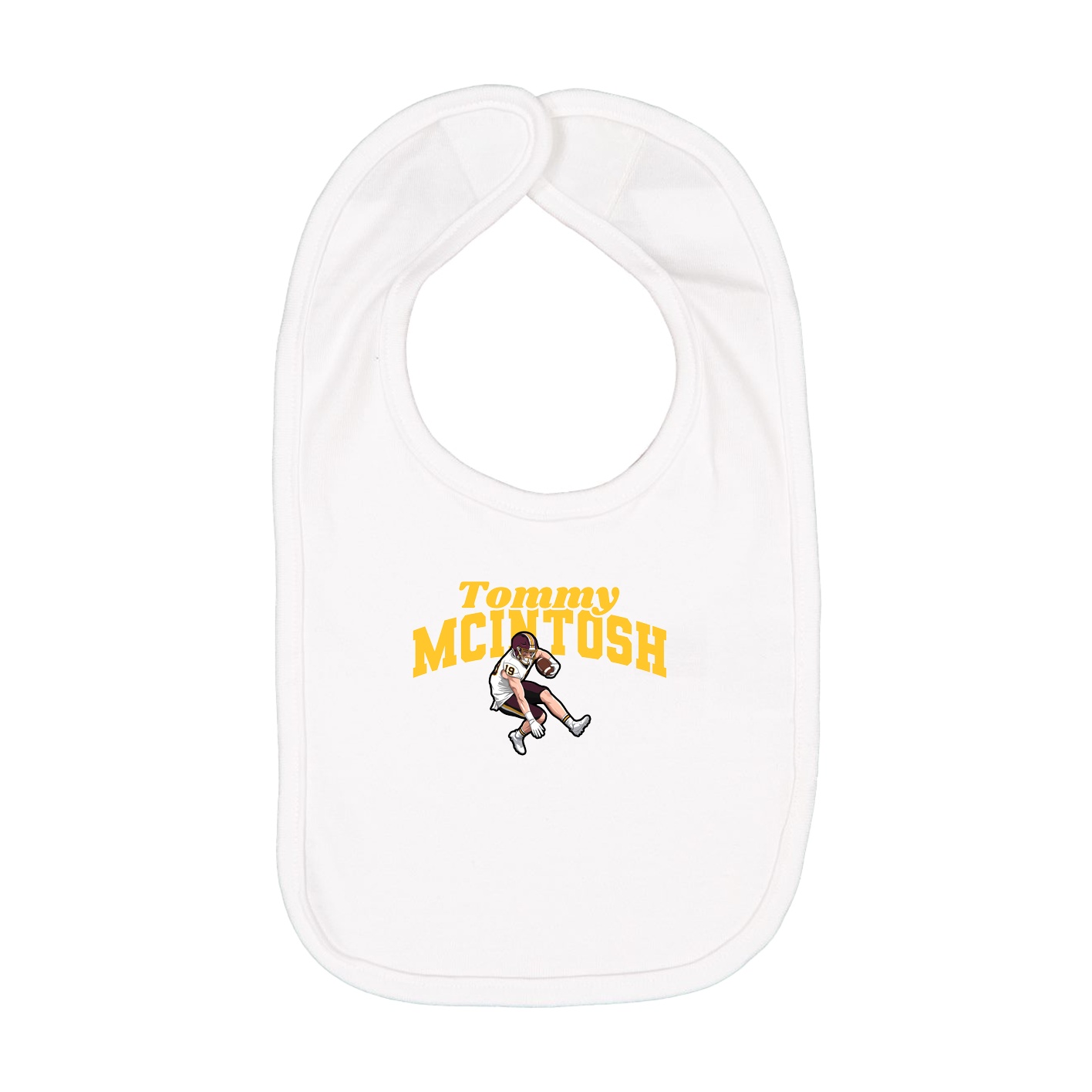 Infant Bib — Signature Arch in White