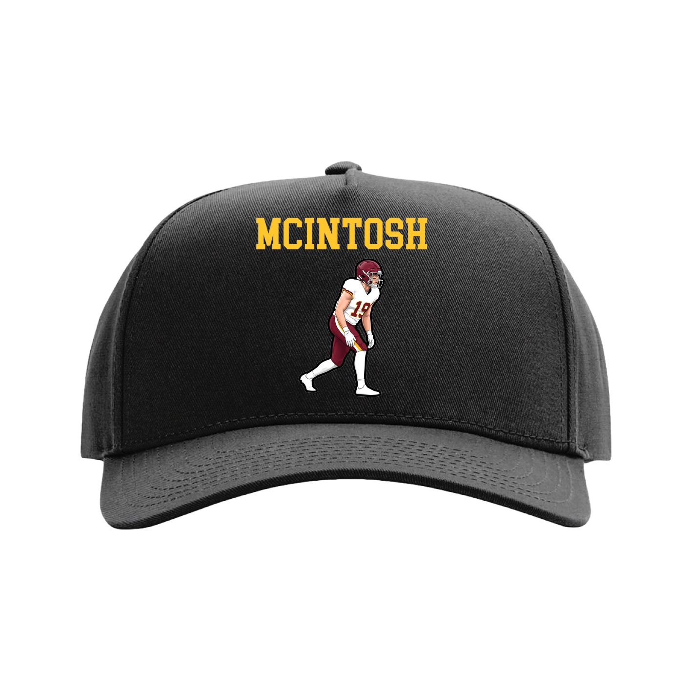 Full Fabric Five-Panel Champ Cap — Shirsey in Black