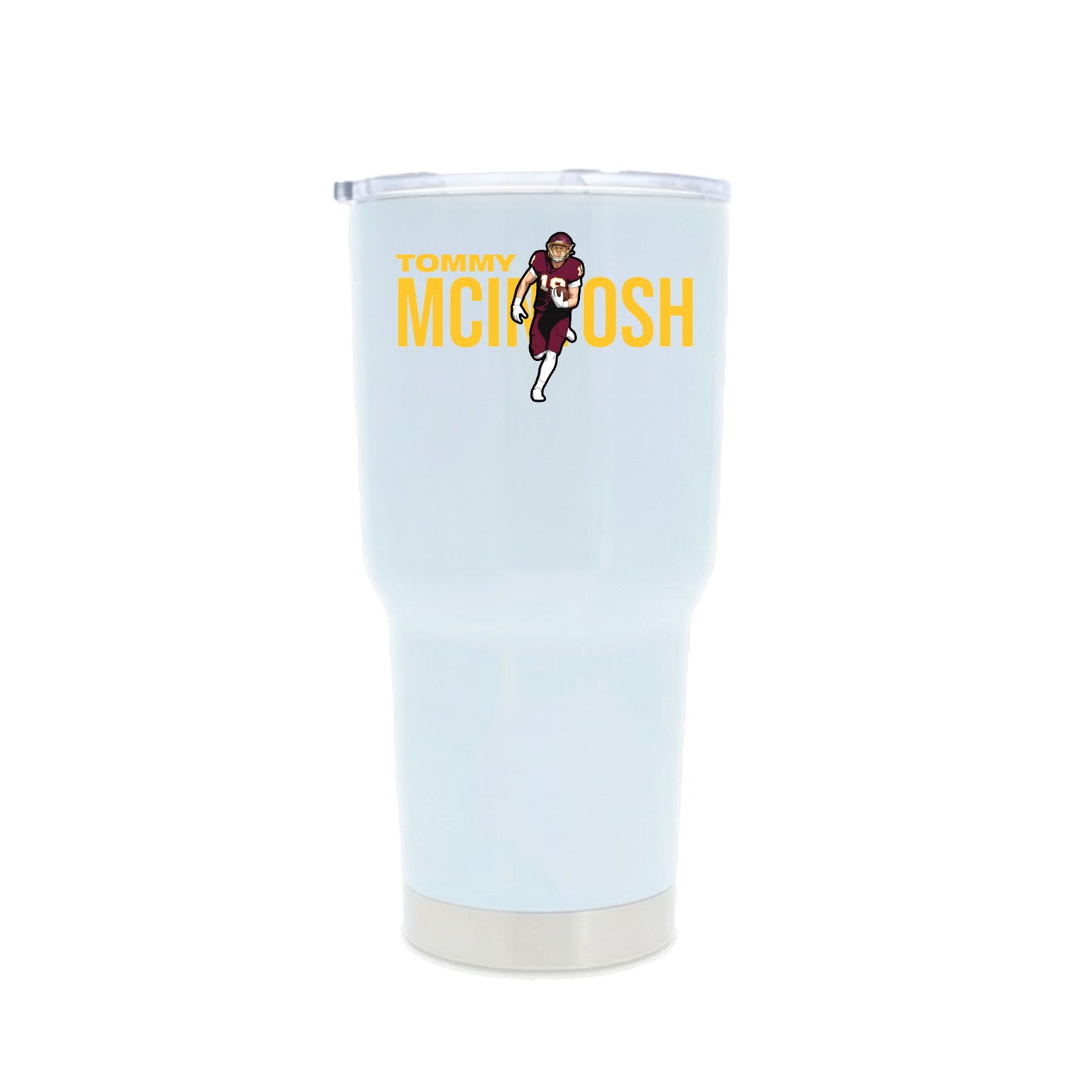 30oz Stainless Steel Tumbler — Player Name in White