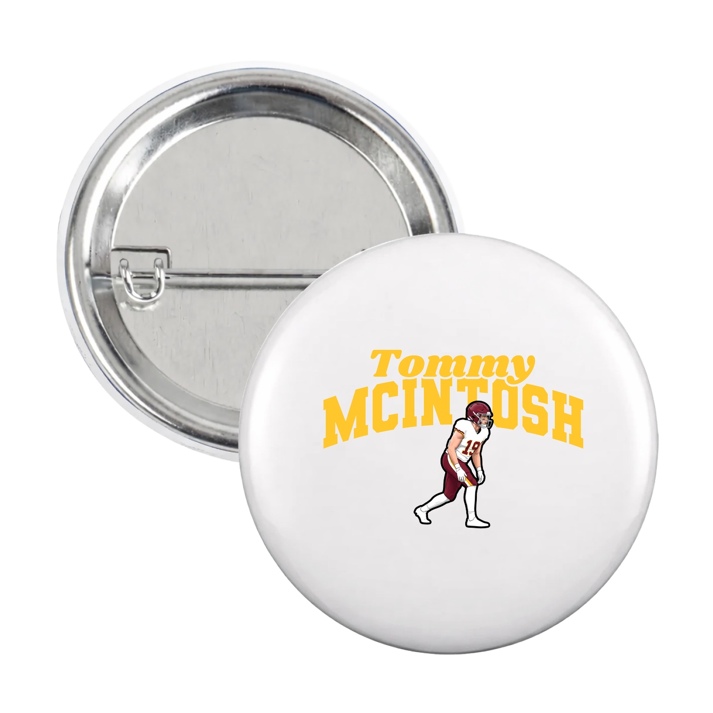 Game Day Button — Signature Arch in White