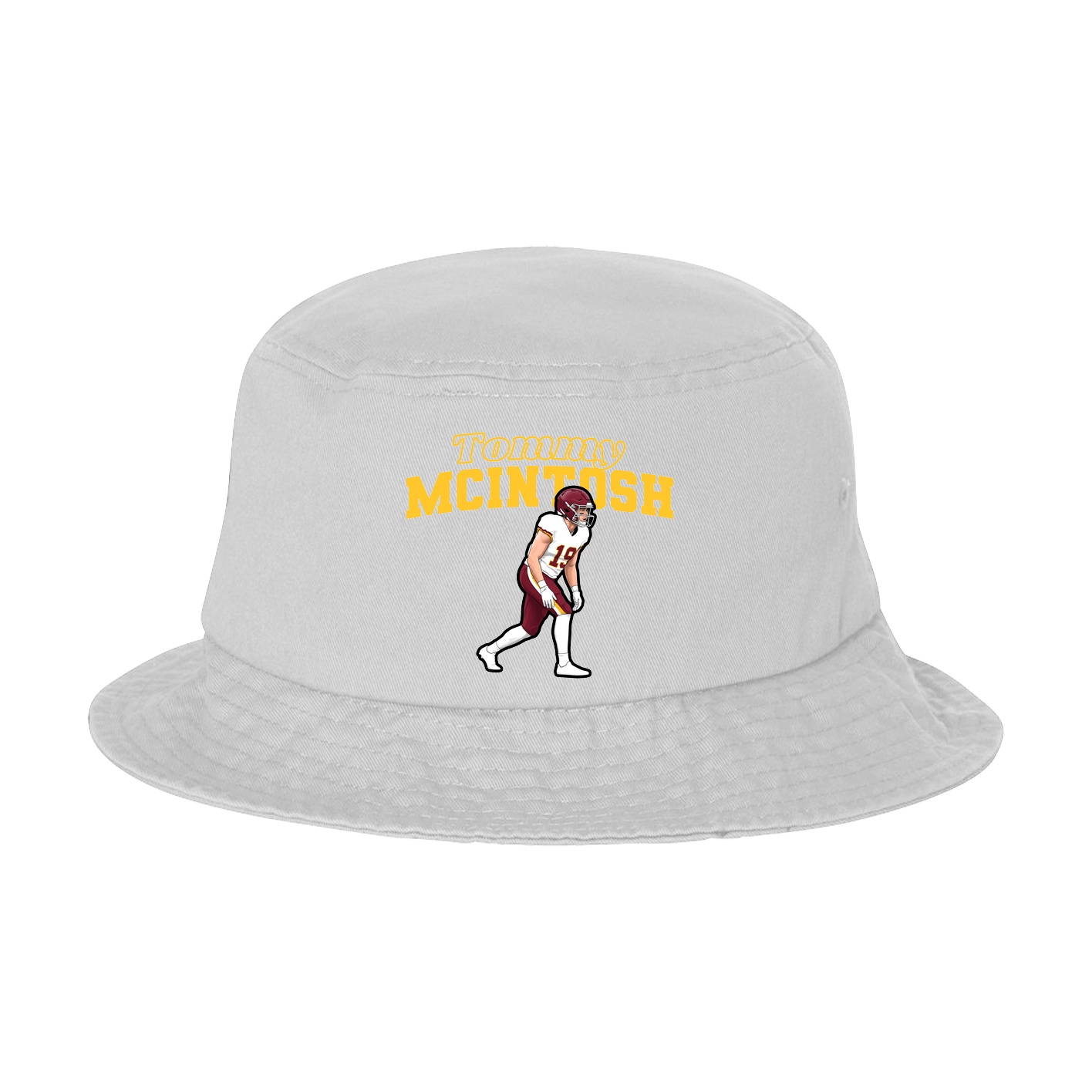 Bucket Cap — Name Arch in White