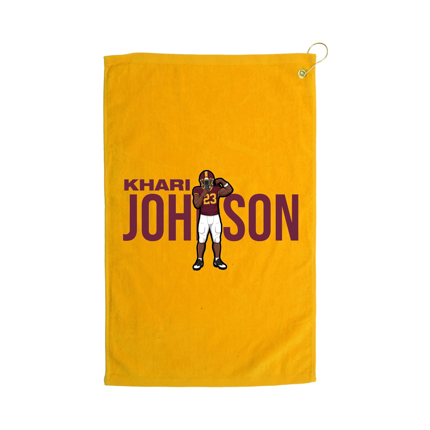 Golf Towel — Player Name in Gold
