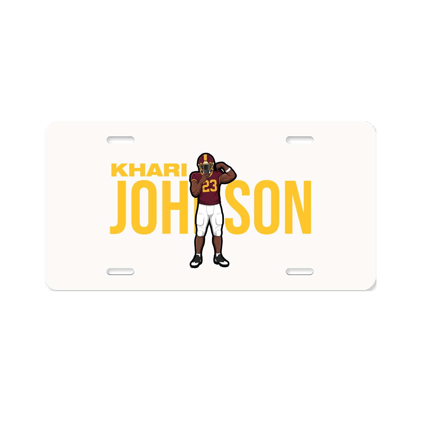 License Plate — Player Name in Classic