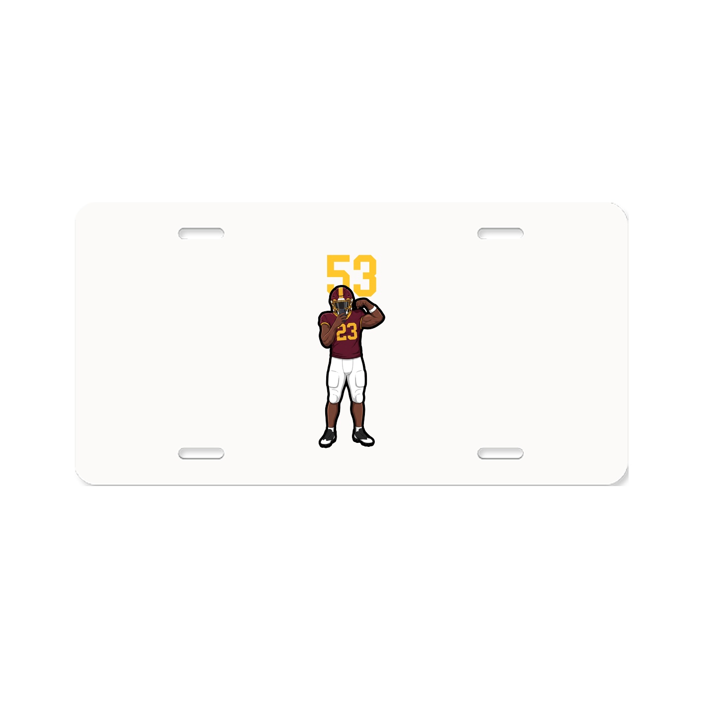 License Plate — Number Top in Classic
