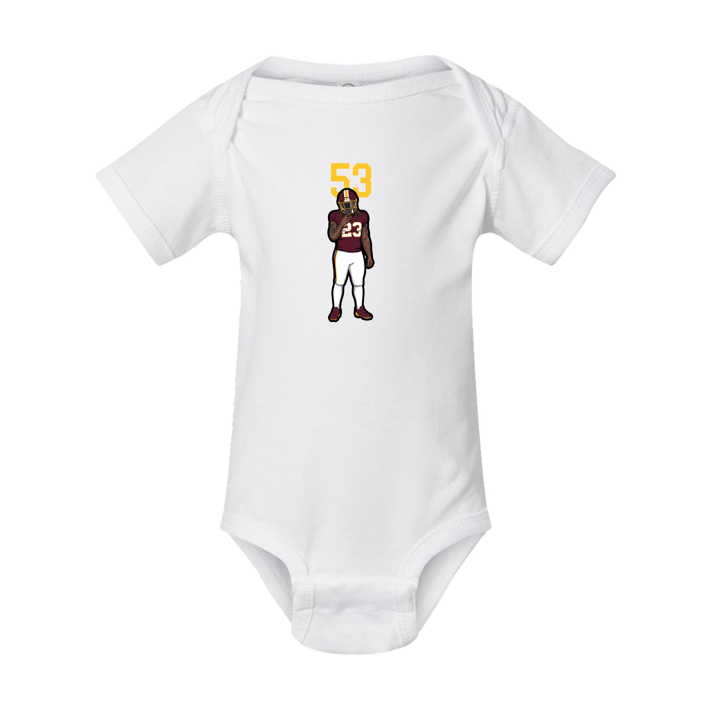 Baby Onesie — Number Top in White