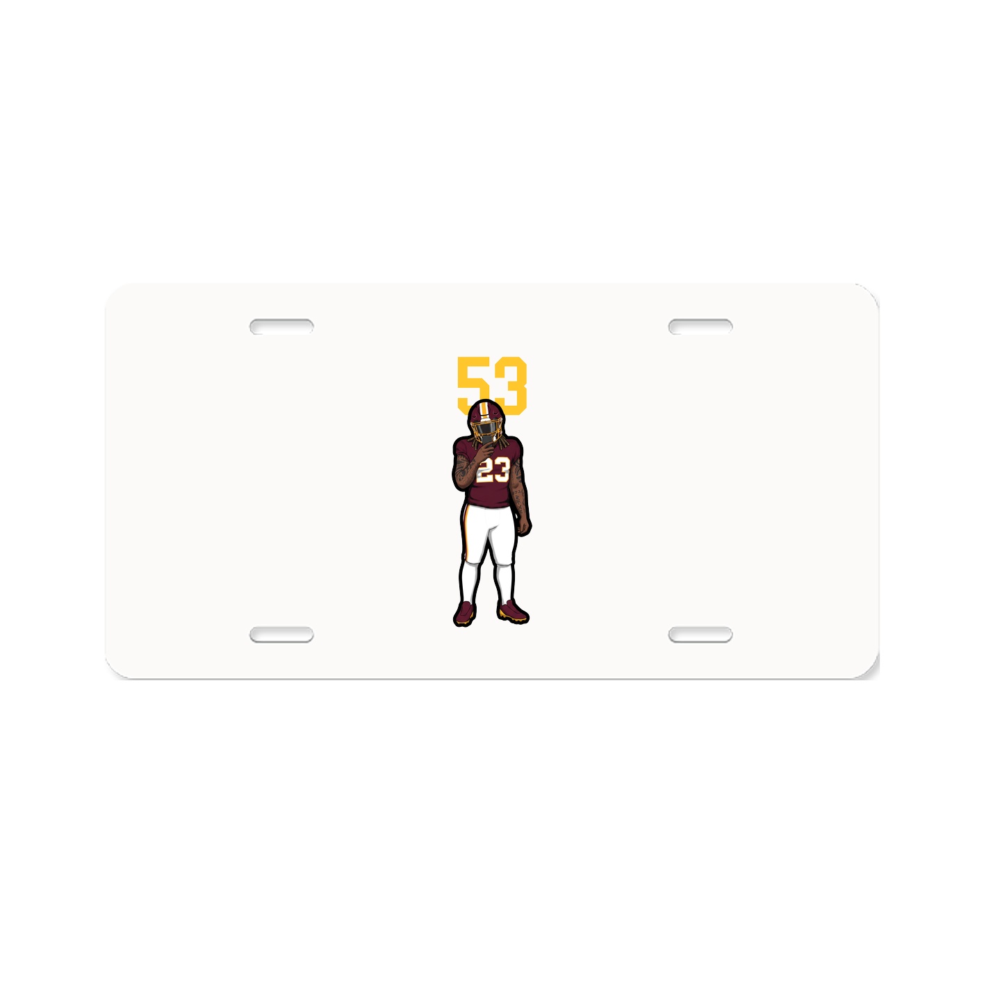 License Plate — Number Top in Classic