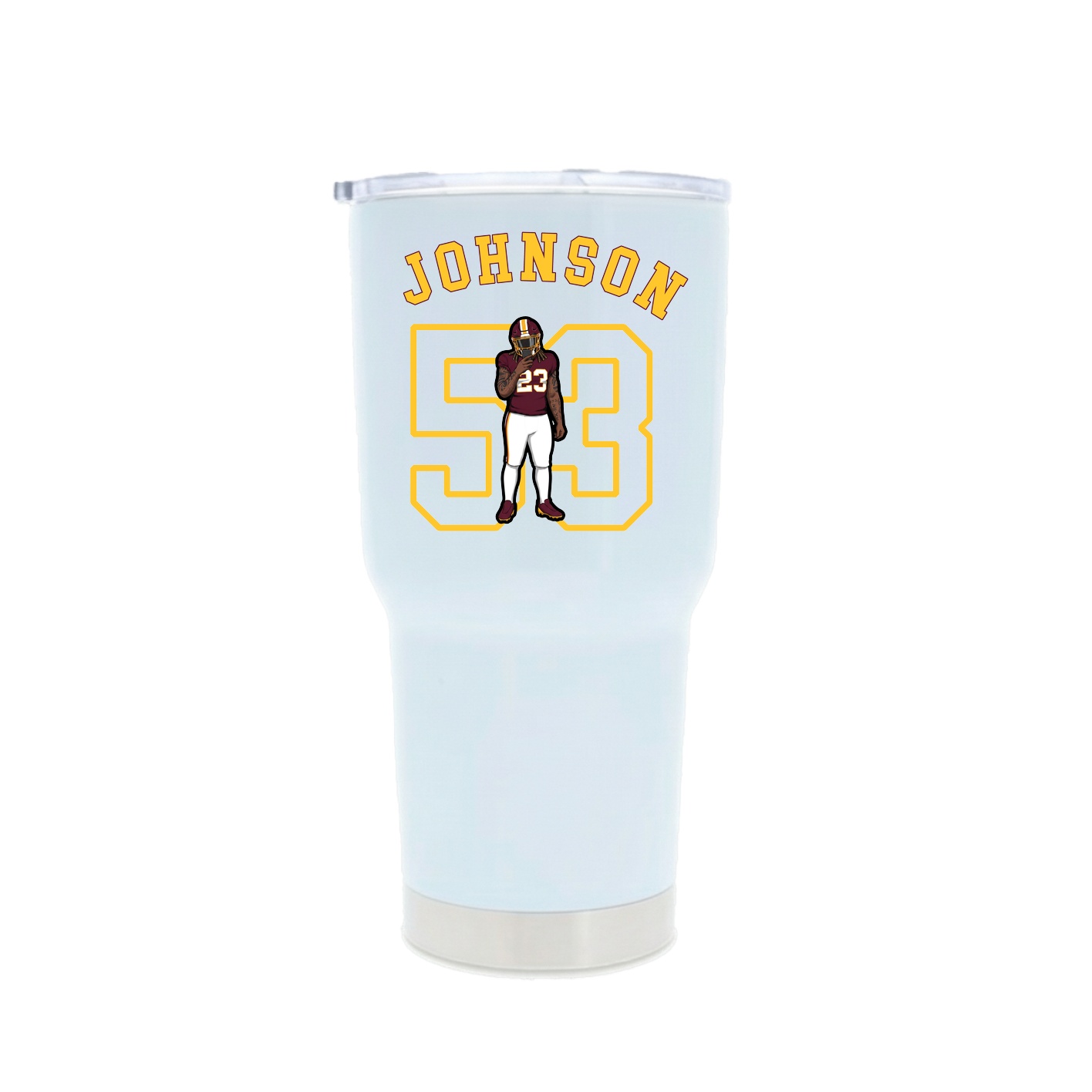 30oz Stainless Steel Tumbler — Shirsey Arch in White