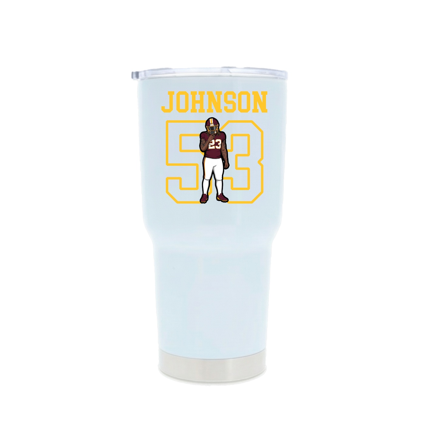 30oz Stainless Steel Tumbler — Shirsey in White