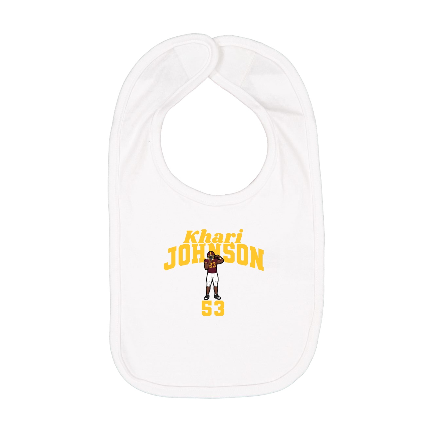 Infant Bib — Signature Arch in White