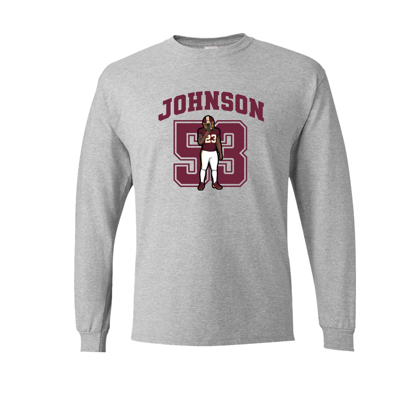 Long Sleeve Tee — Number in Grey