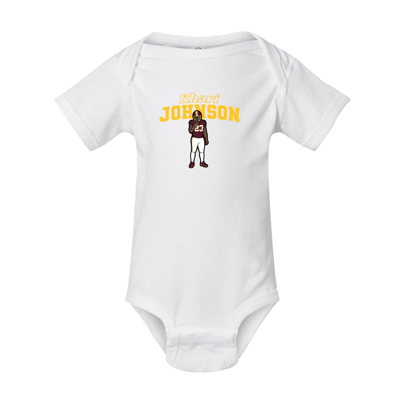 Baby Onesie — Name Arch in White