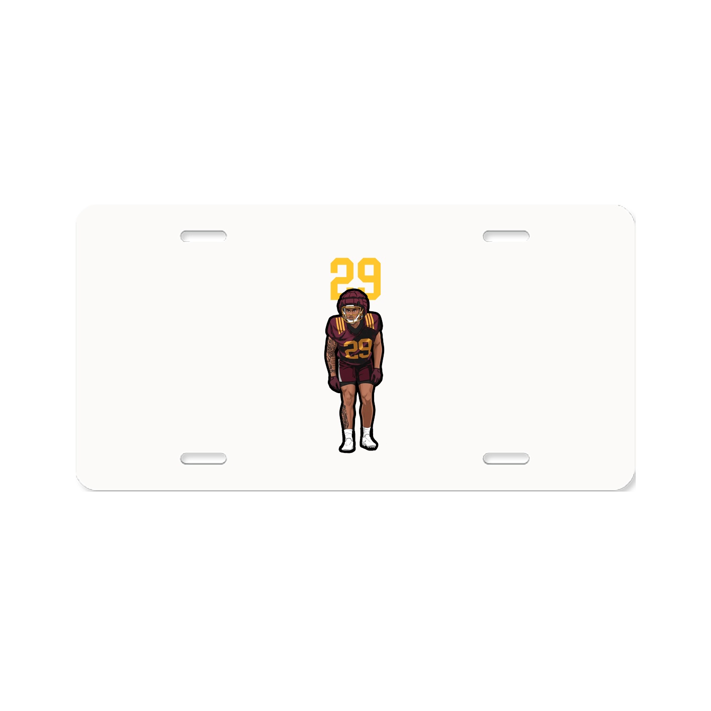 License Plate — Number Top in Classic