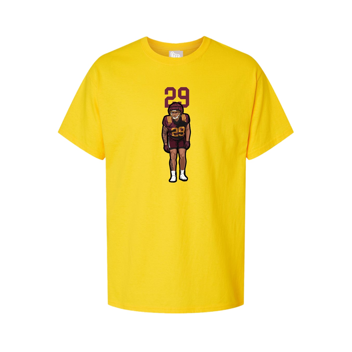 Youth Tee — Number Top in Gold