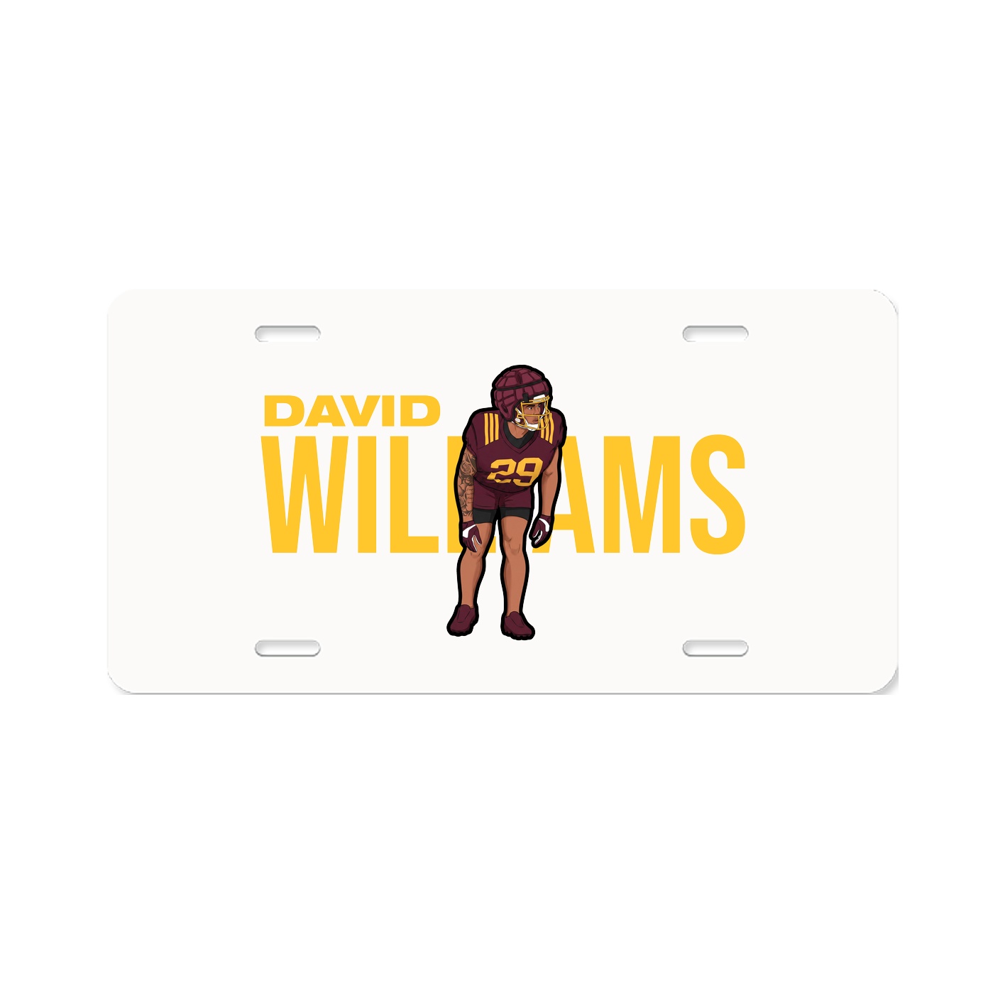 License Plate — Player Name in Classic