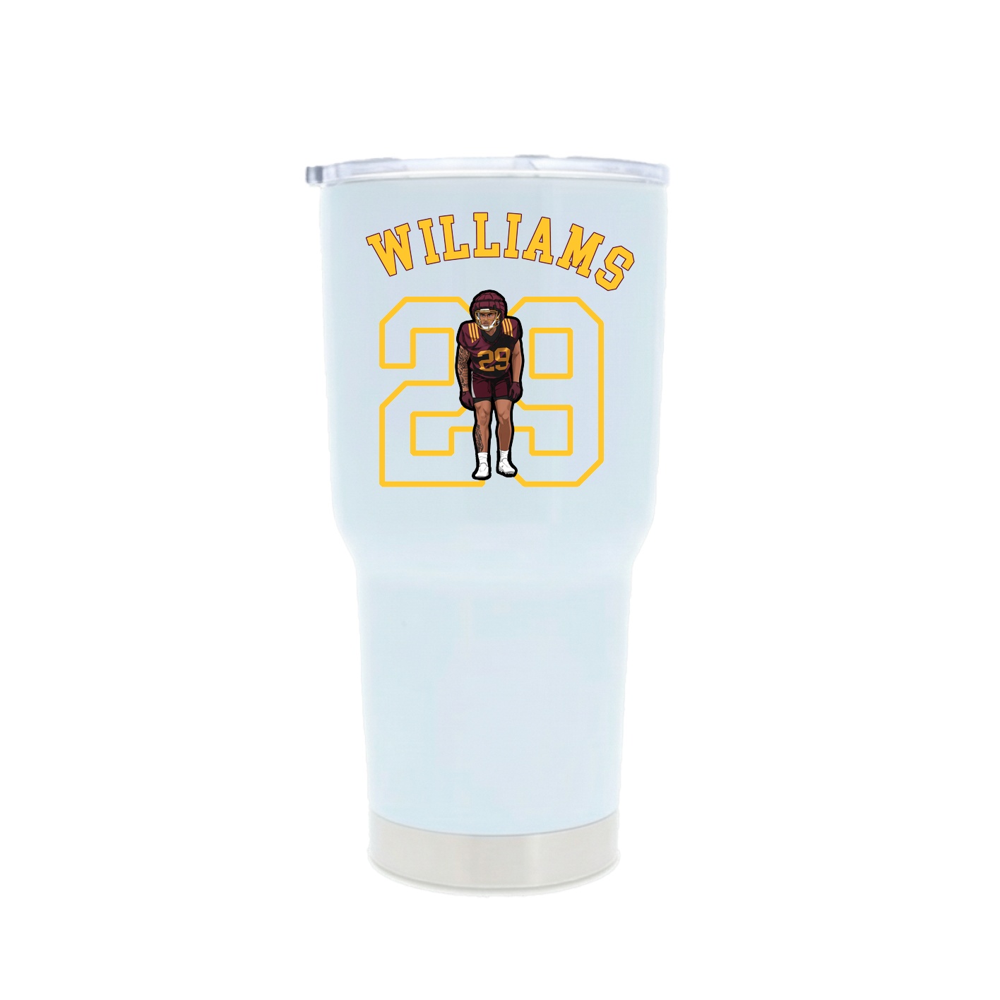 30oz Stainless Steel Tumbler — Shirsey Arch in White