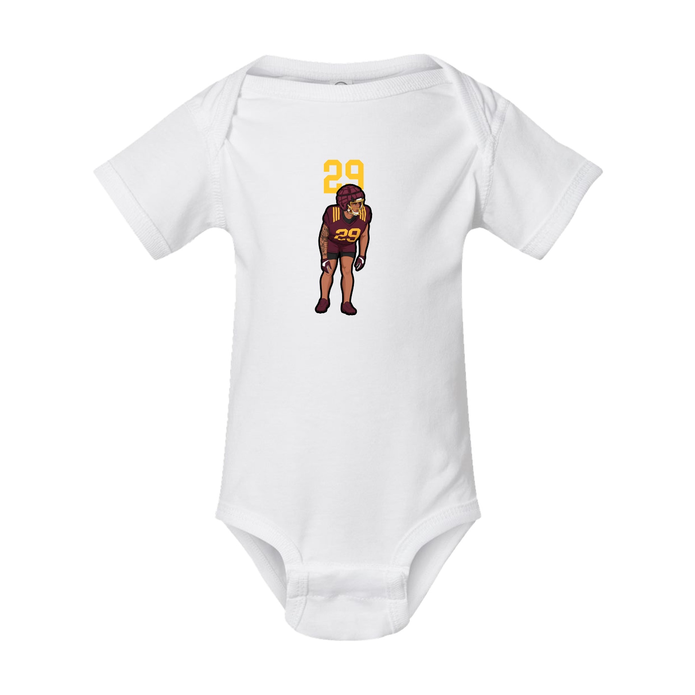 Baby Onesie — Number Top in White