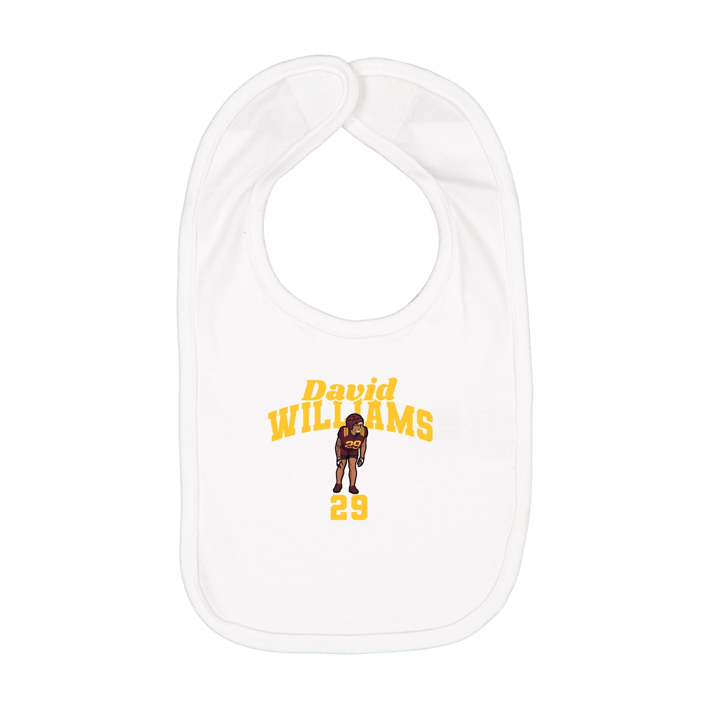 Infant Bib — Signature Arch in White