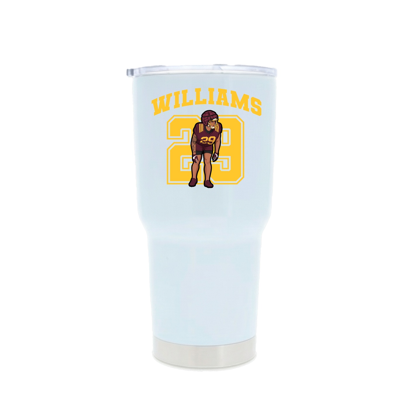 30oz Stainless Steel Tumbler — Number in White