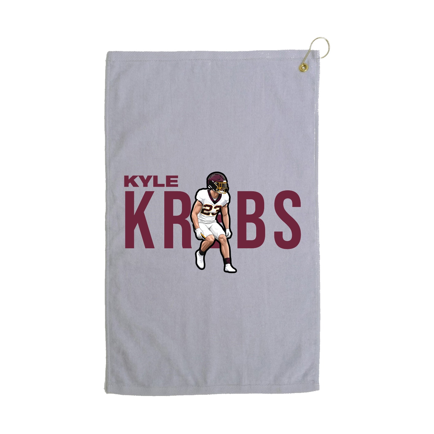 Golf Towel — Player Name in Grey