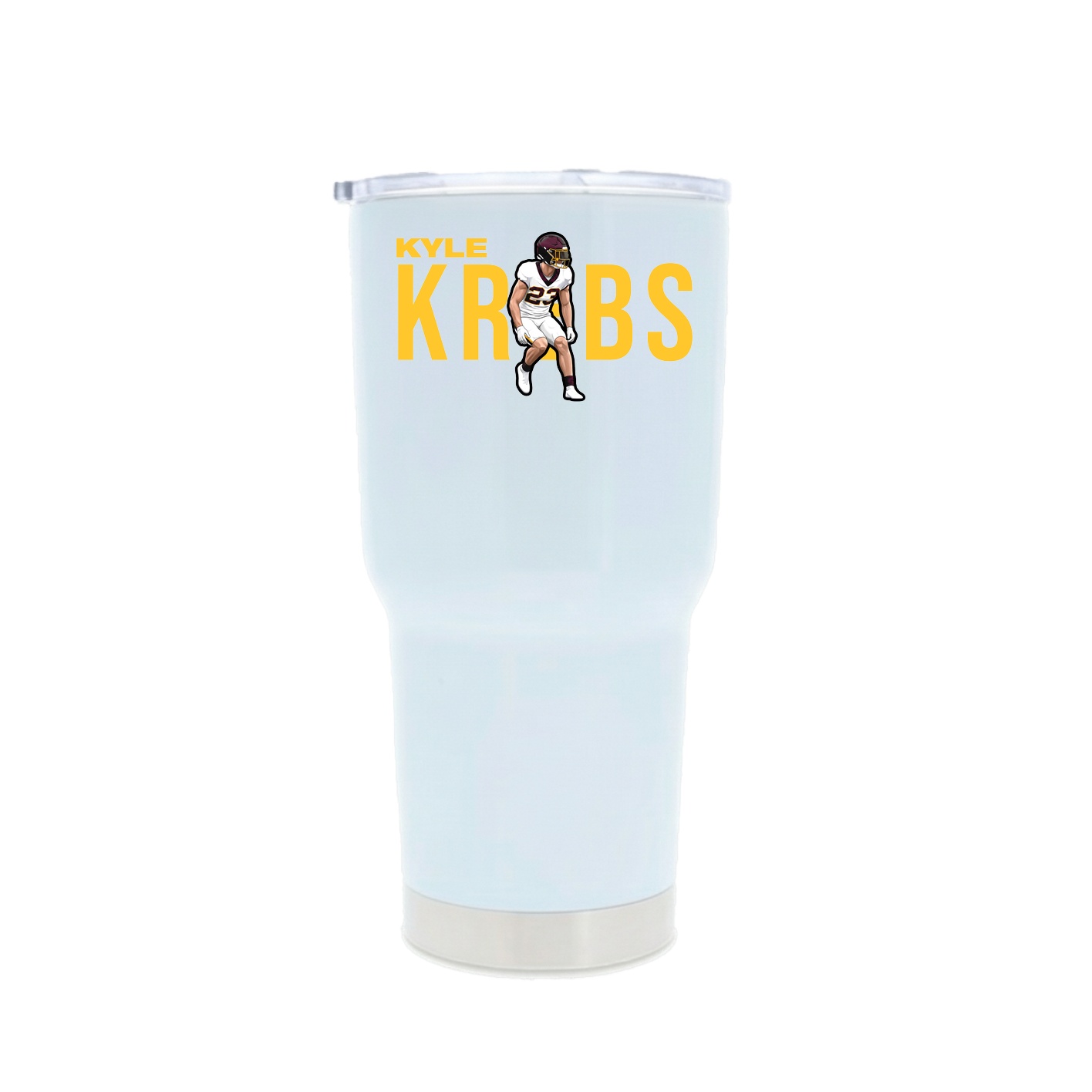30oz Stainless Steel Tumbler — Player Name in White