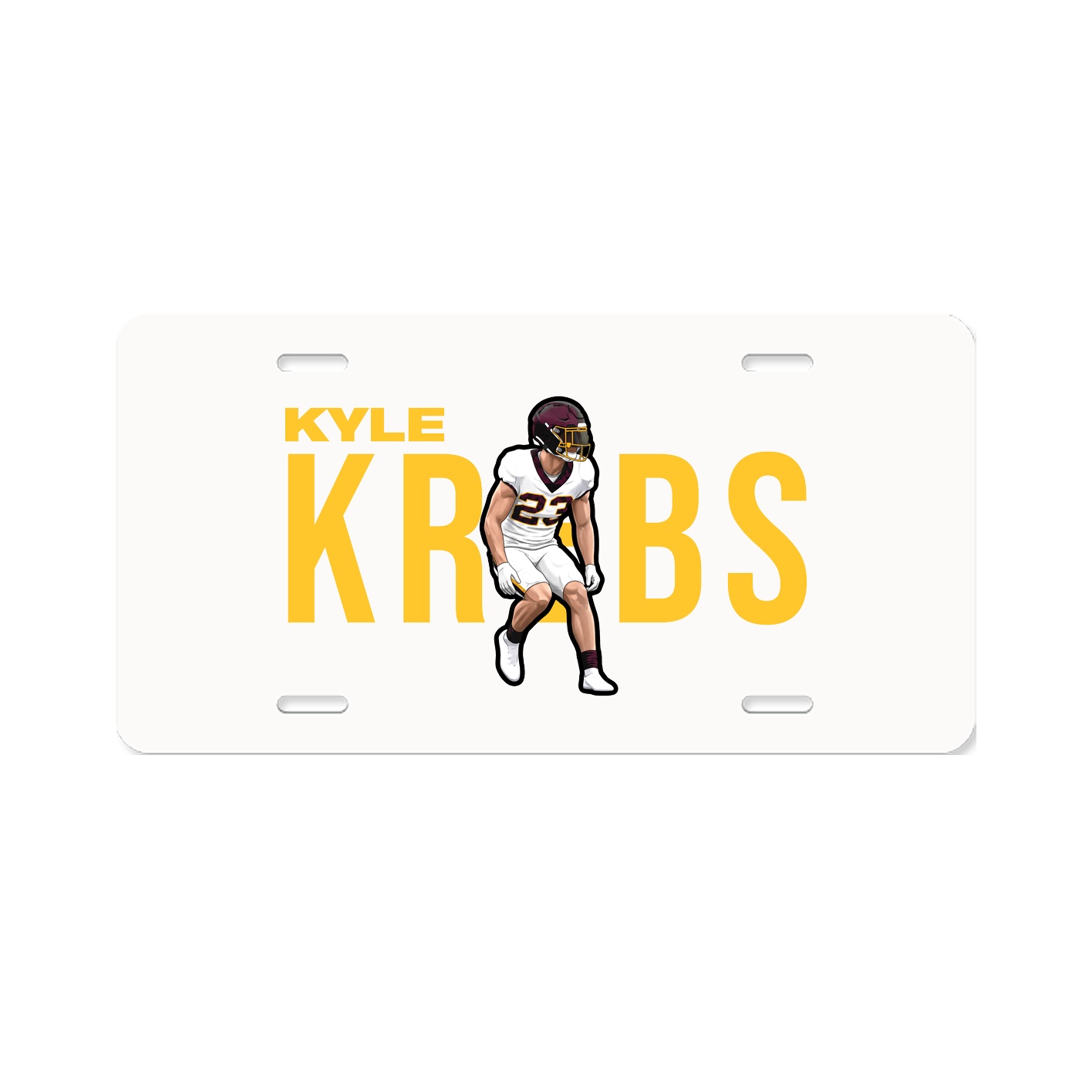 License Plate — Player Name in Classic