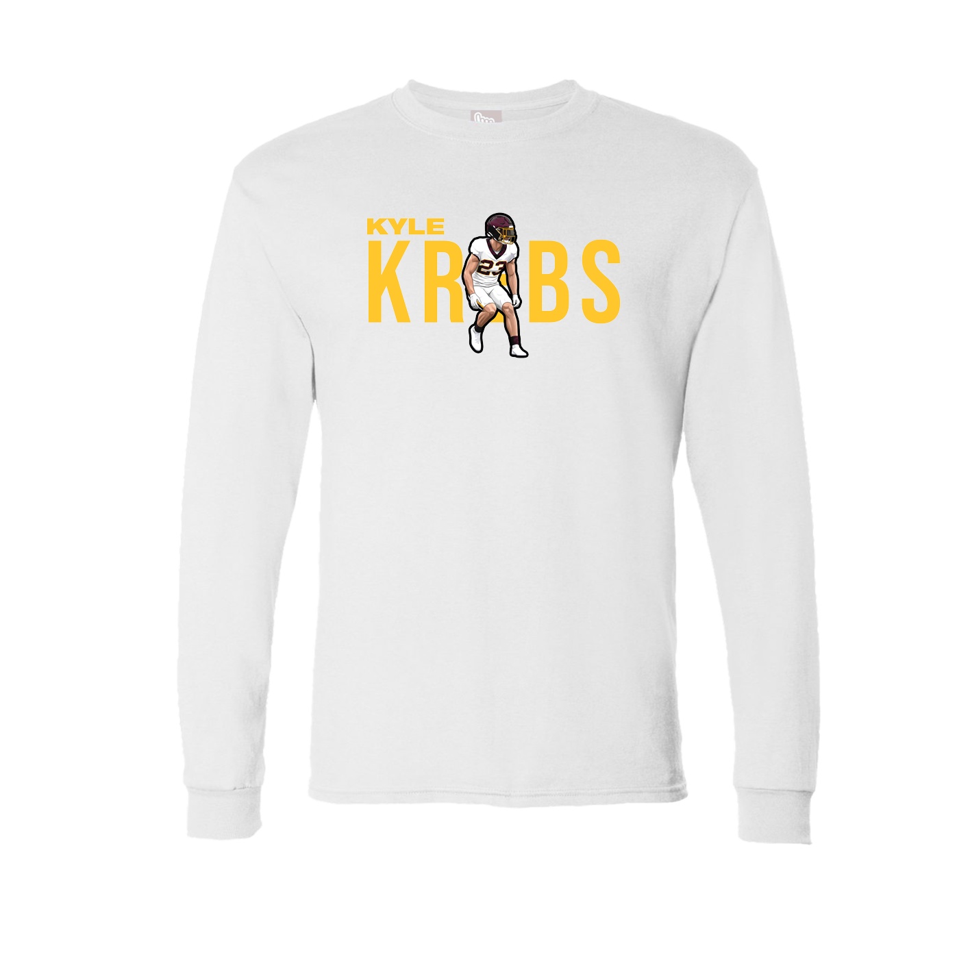 Long Sleeve Tee — Player Name in White