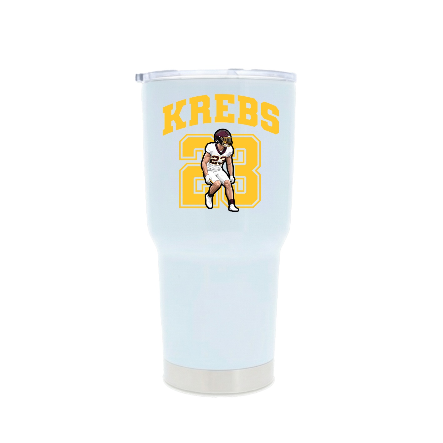 30oz Stainless Steel Tumbler — Number in White
