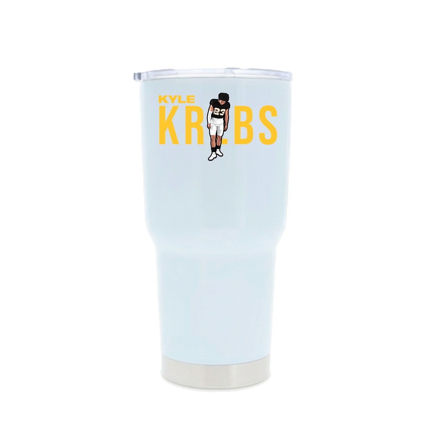 30oz Stainless Steel Tumbler — Player Name in White