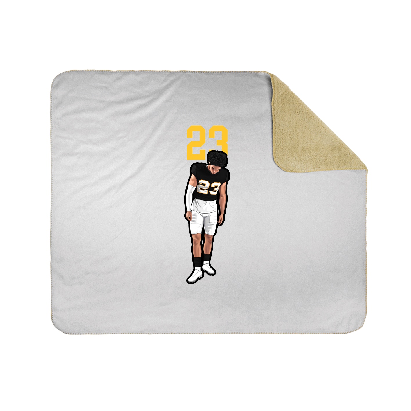Throw Blanket — Number Top in White