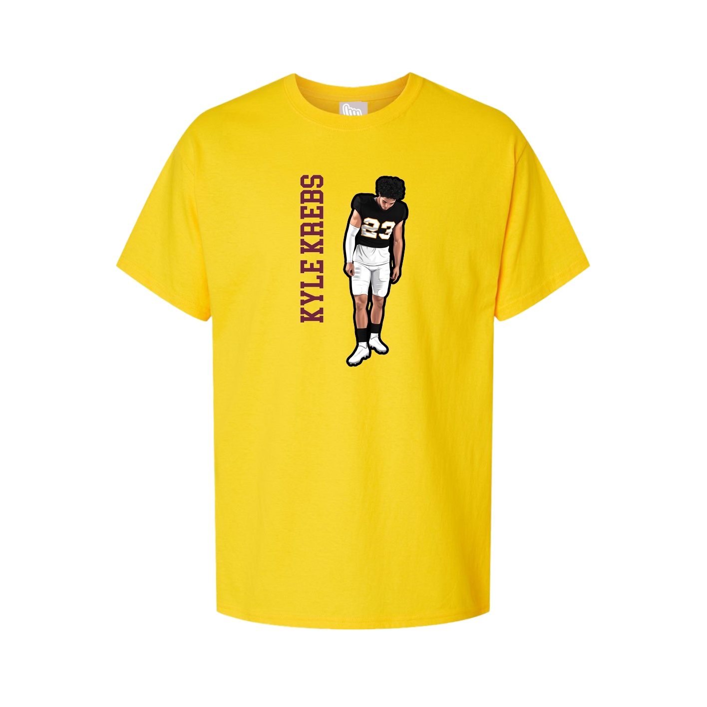 Tee — Name Vertical in Gold