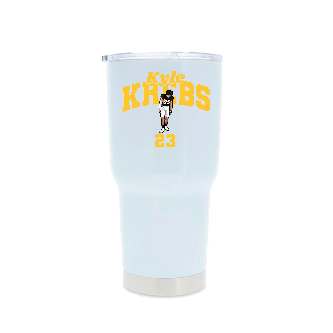 30oz Stainless Steel Tumbler — Signature Arch in White