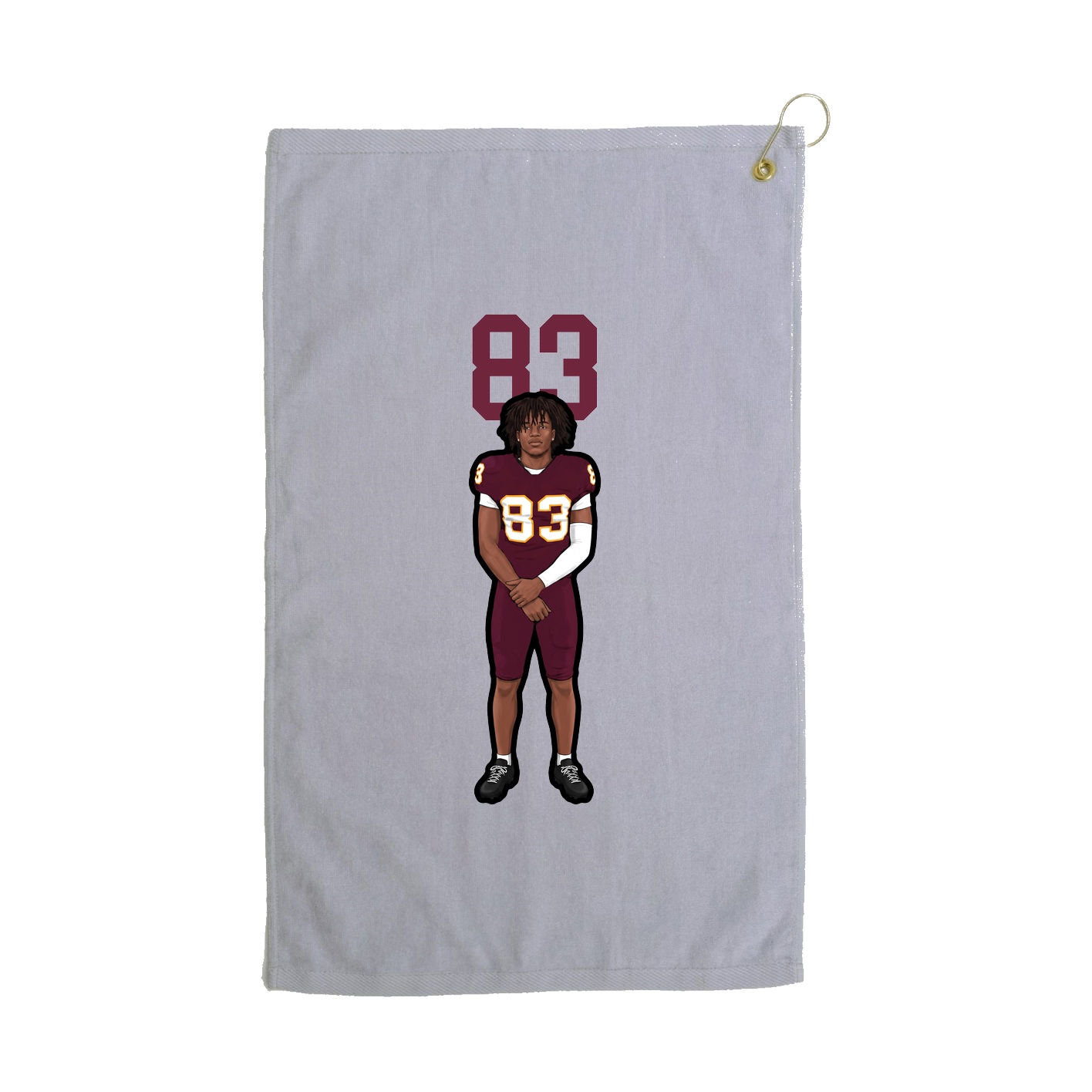 Golf Towel — Number Top in Grey