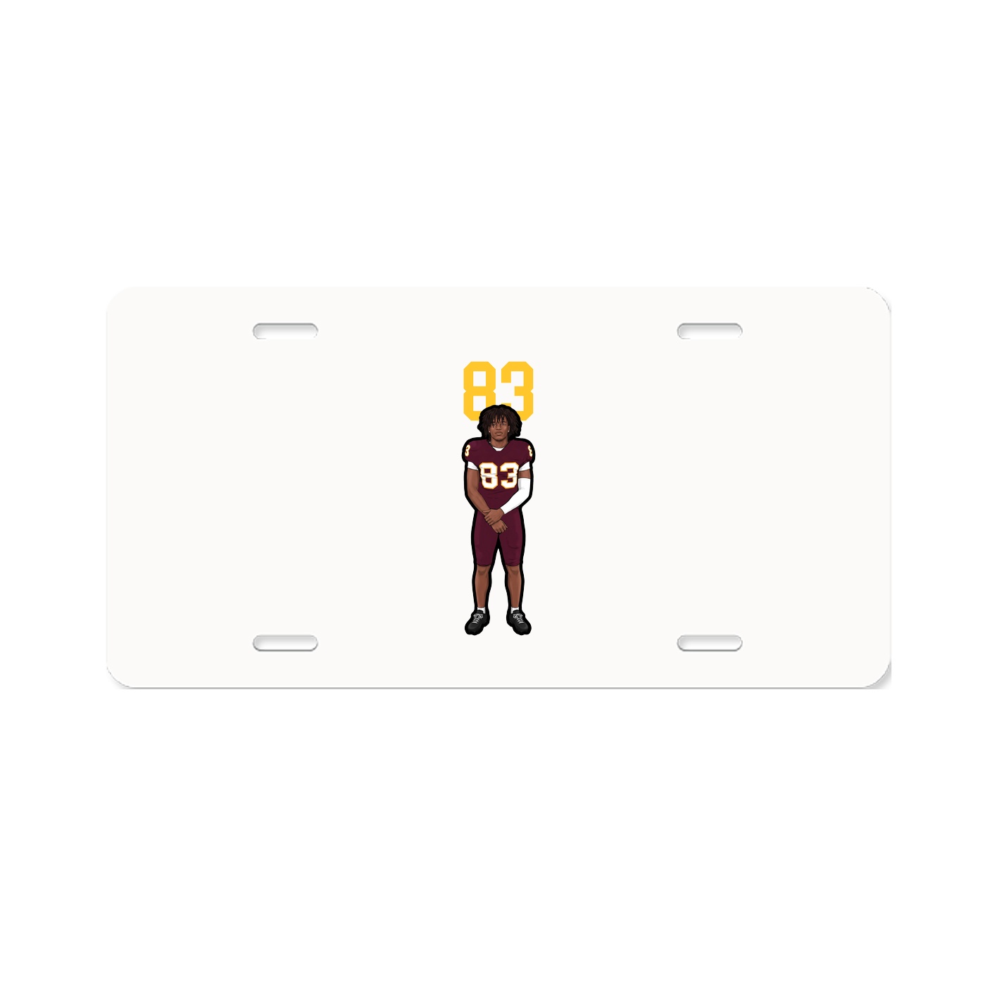 License Plate — Number Top in Classic