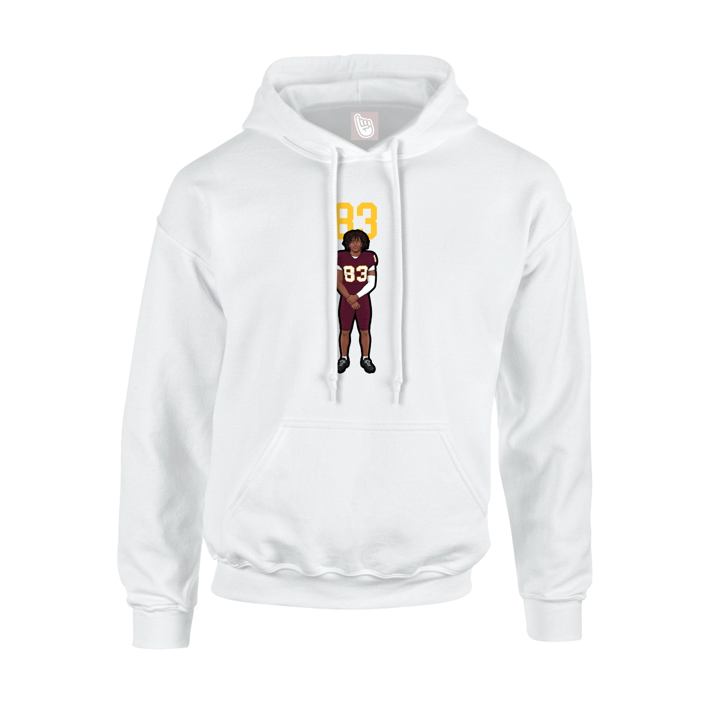 Hoodie — Number Top in White