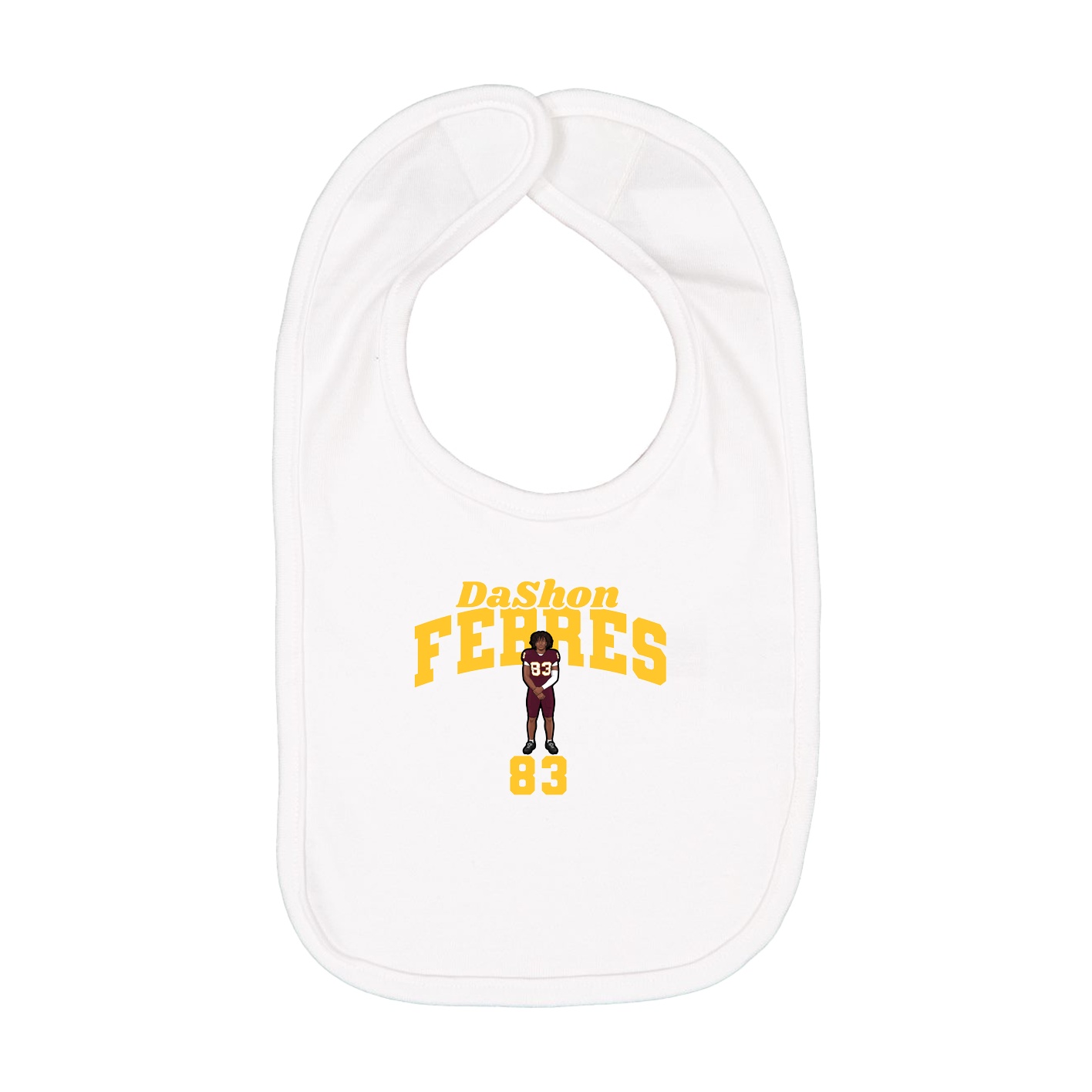 Infant Bib — Signature Arch in White