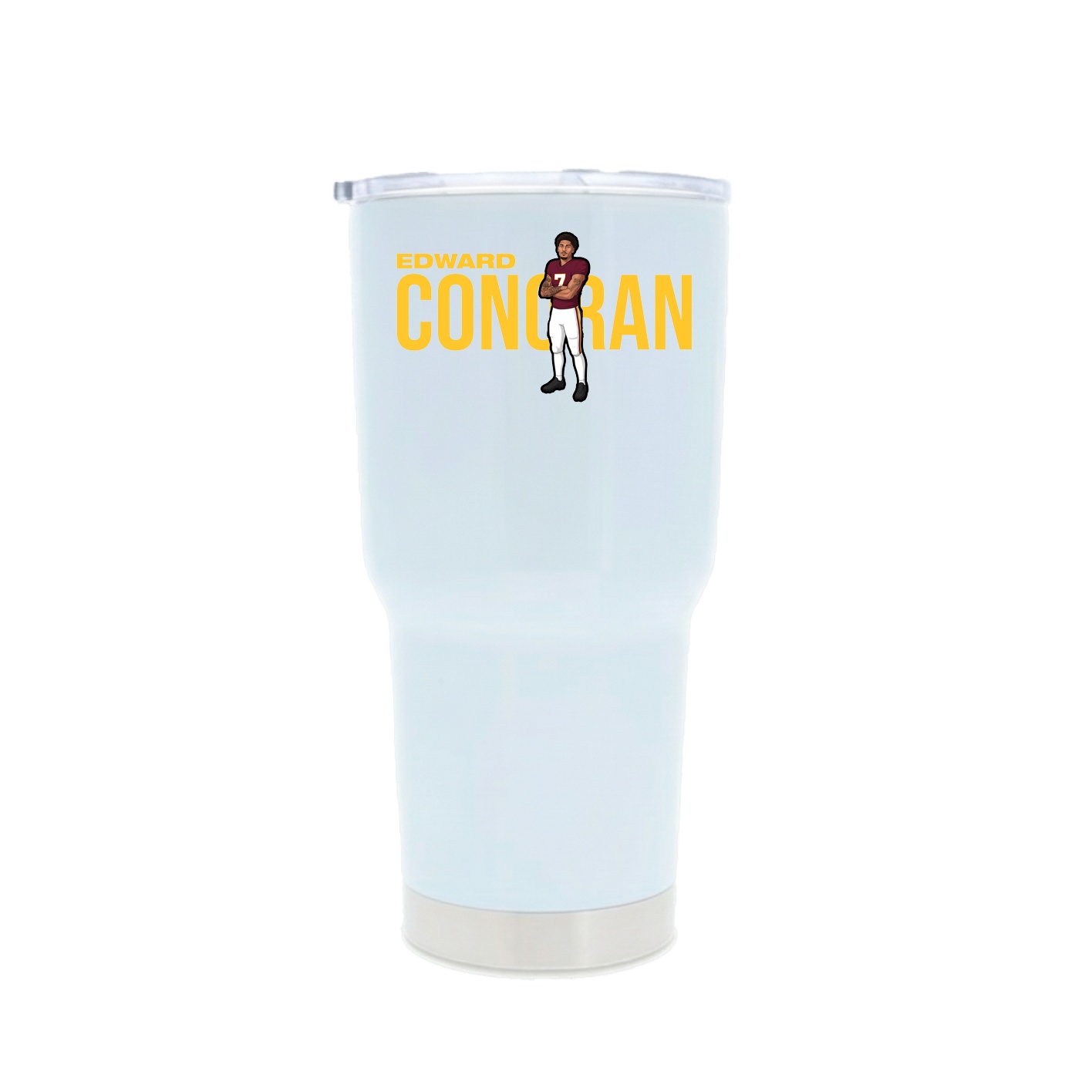 30oz Stainless Steel Tumbler — Player Name in White