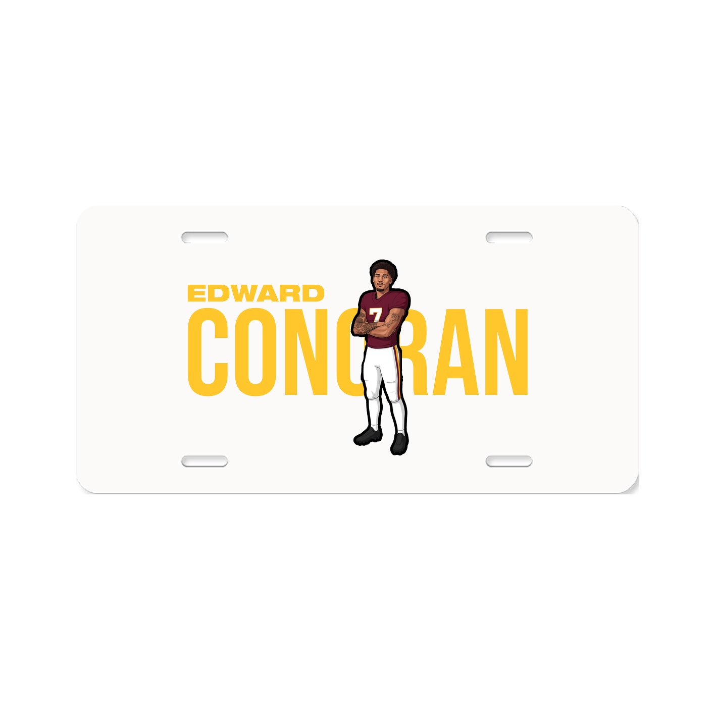 License Plate — Player Name in Classic
