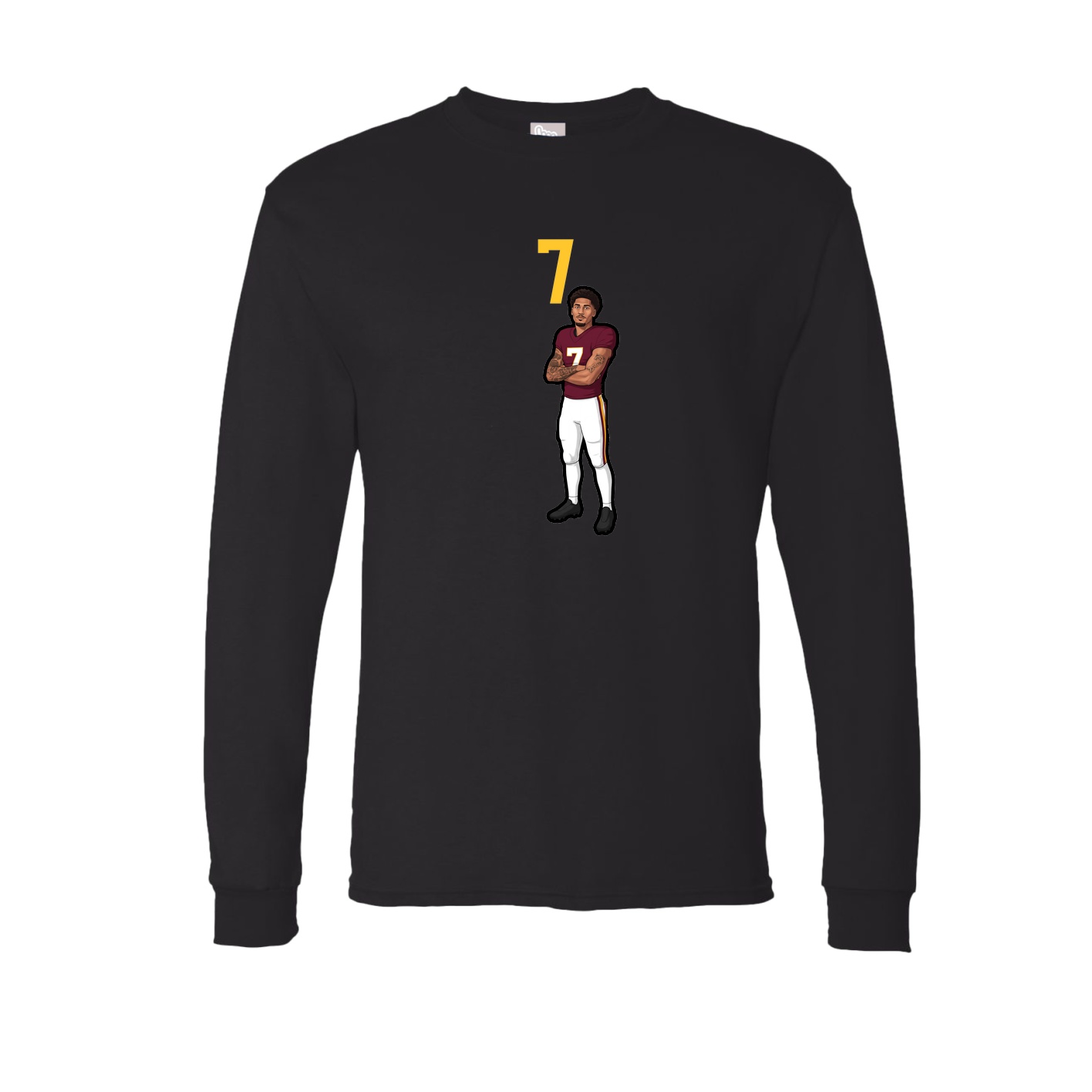 Long Sleeve Tee — Number Top in Black