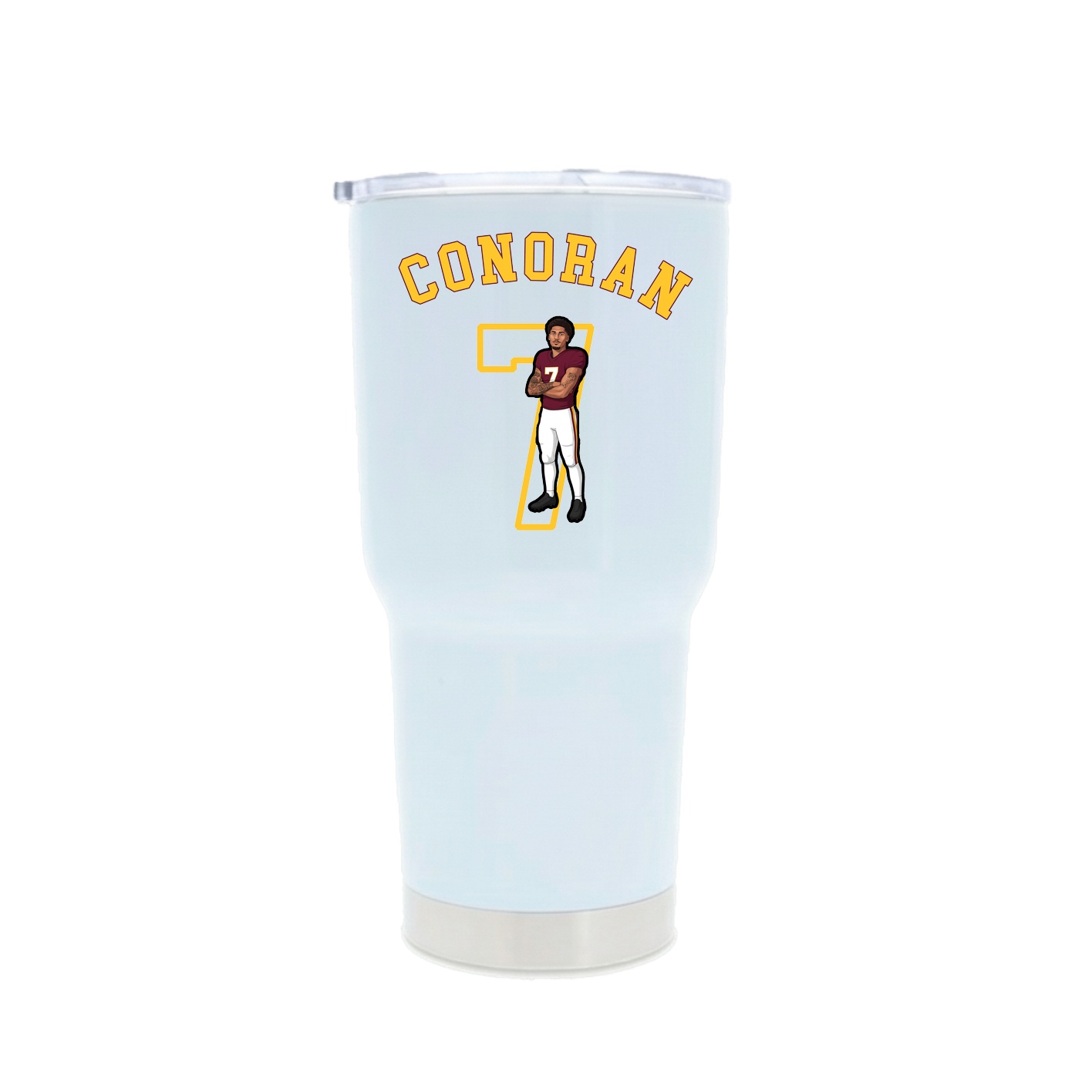 30oz Stainless Steel Tumbler — Shirsey Arch in White