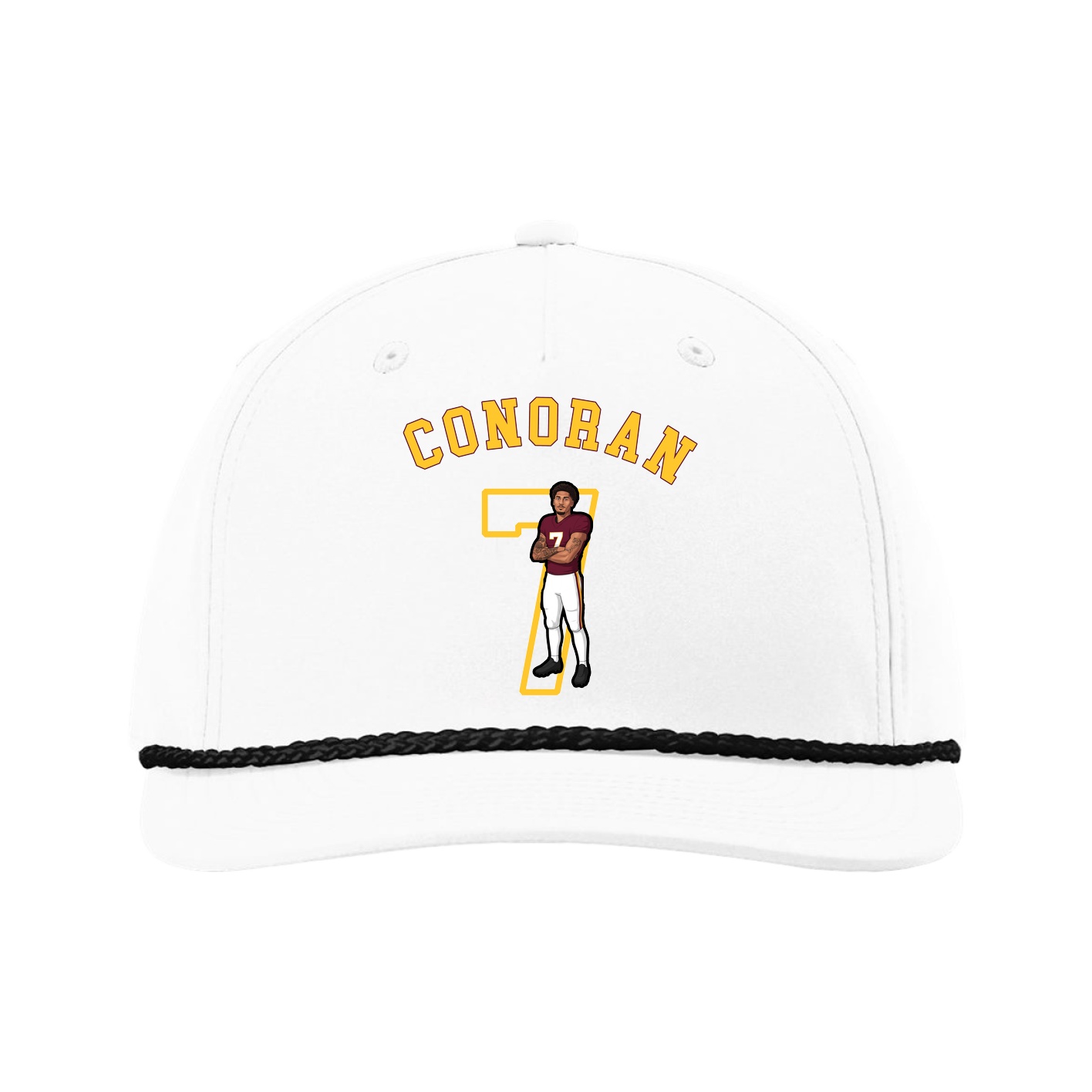Five-Panel Classic Rope Cap — Shirsey Arch in White