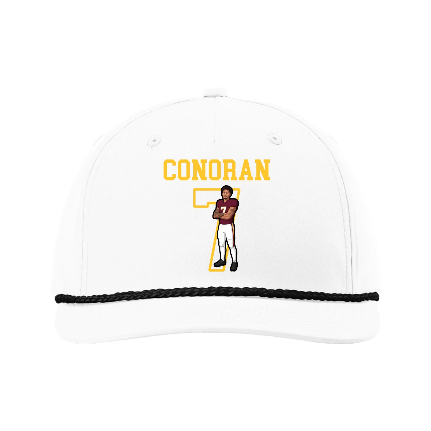 Five-Panel Classic Rope Cap — Shirsey in White