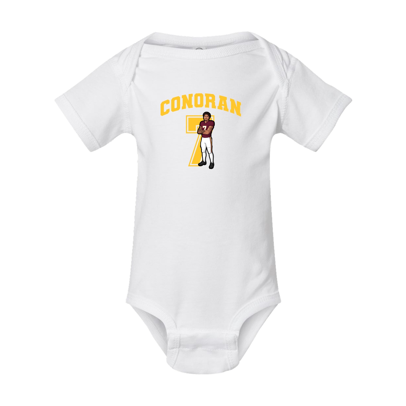 Baby Onesie — Number in White