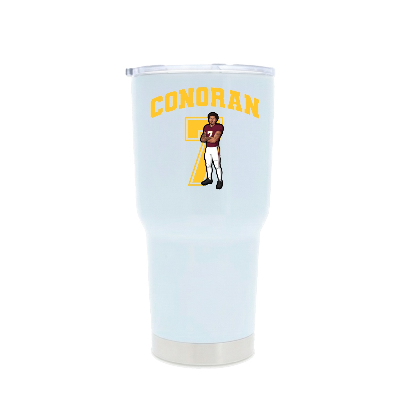 30oz Stainless Steel Tumbler — Number in White