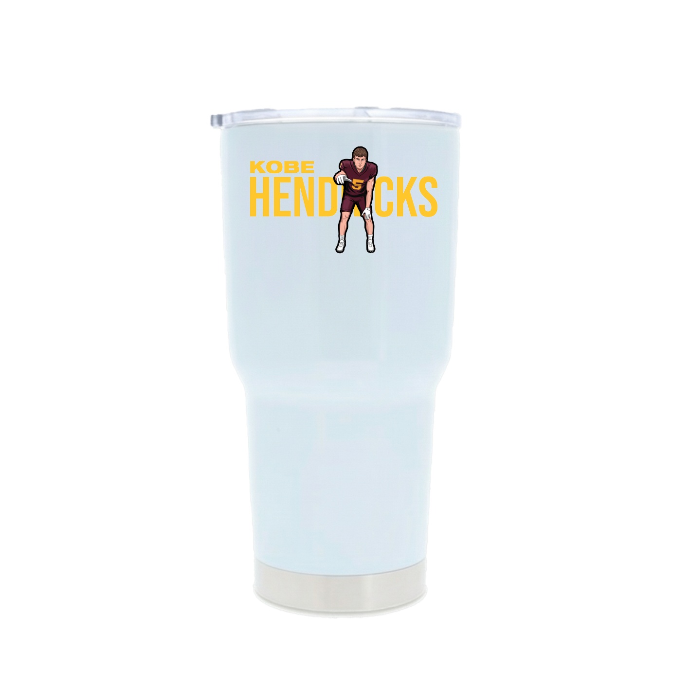30oz Stainless Steel Tumbler — Player Name in White