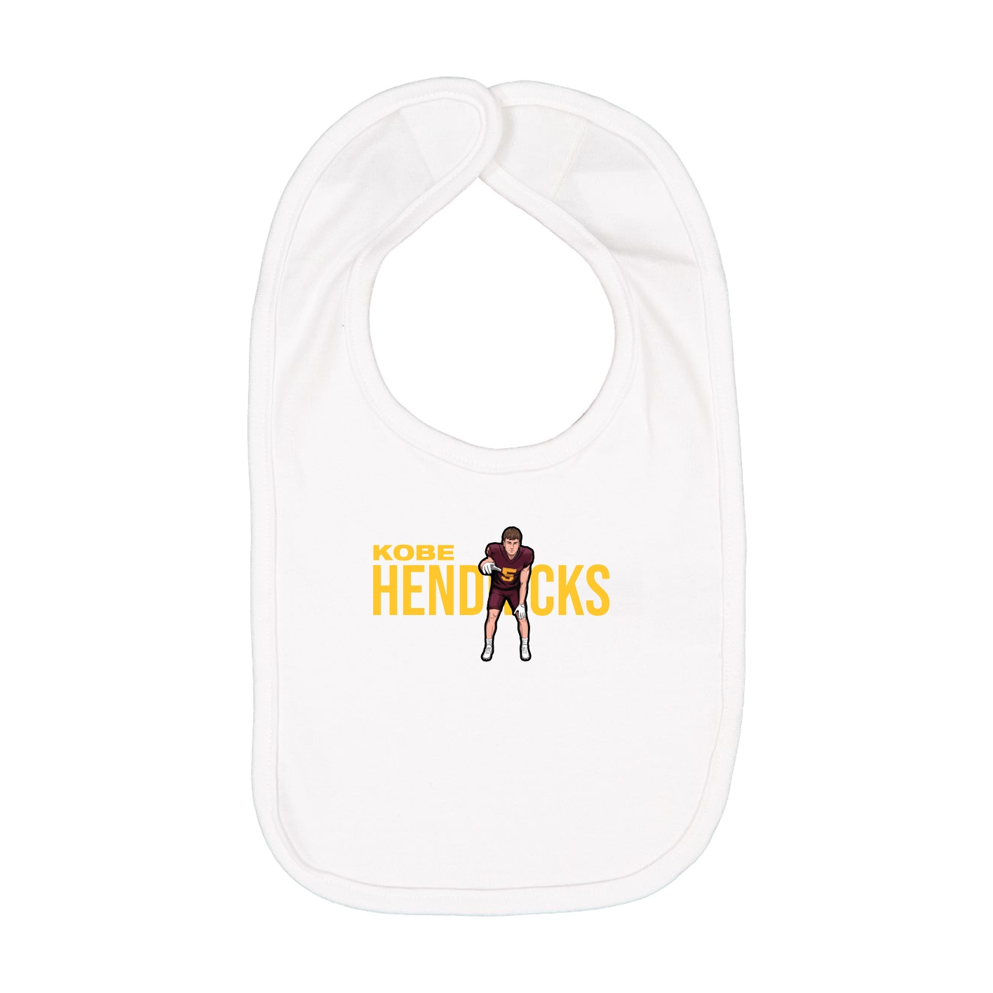 Infant Bib — Player Name in White