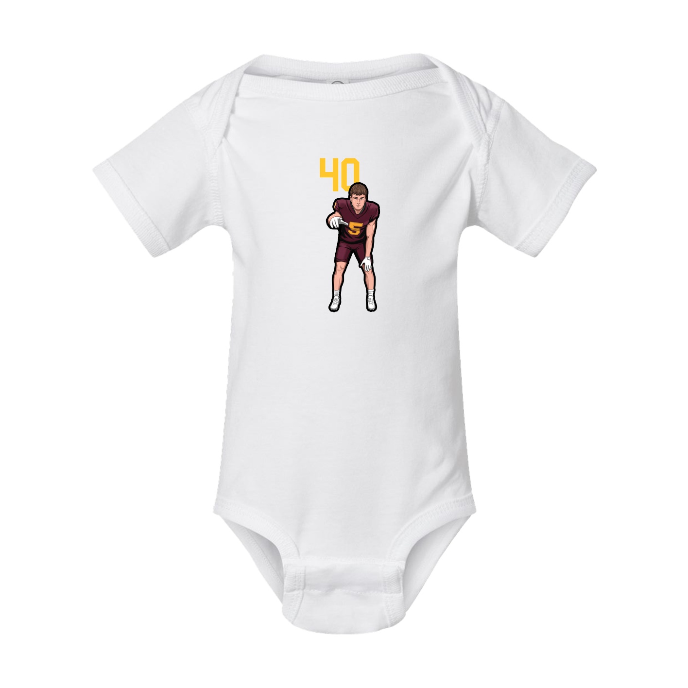 Baby Onesie — Number Top in White