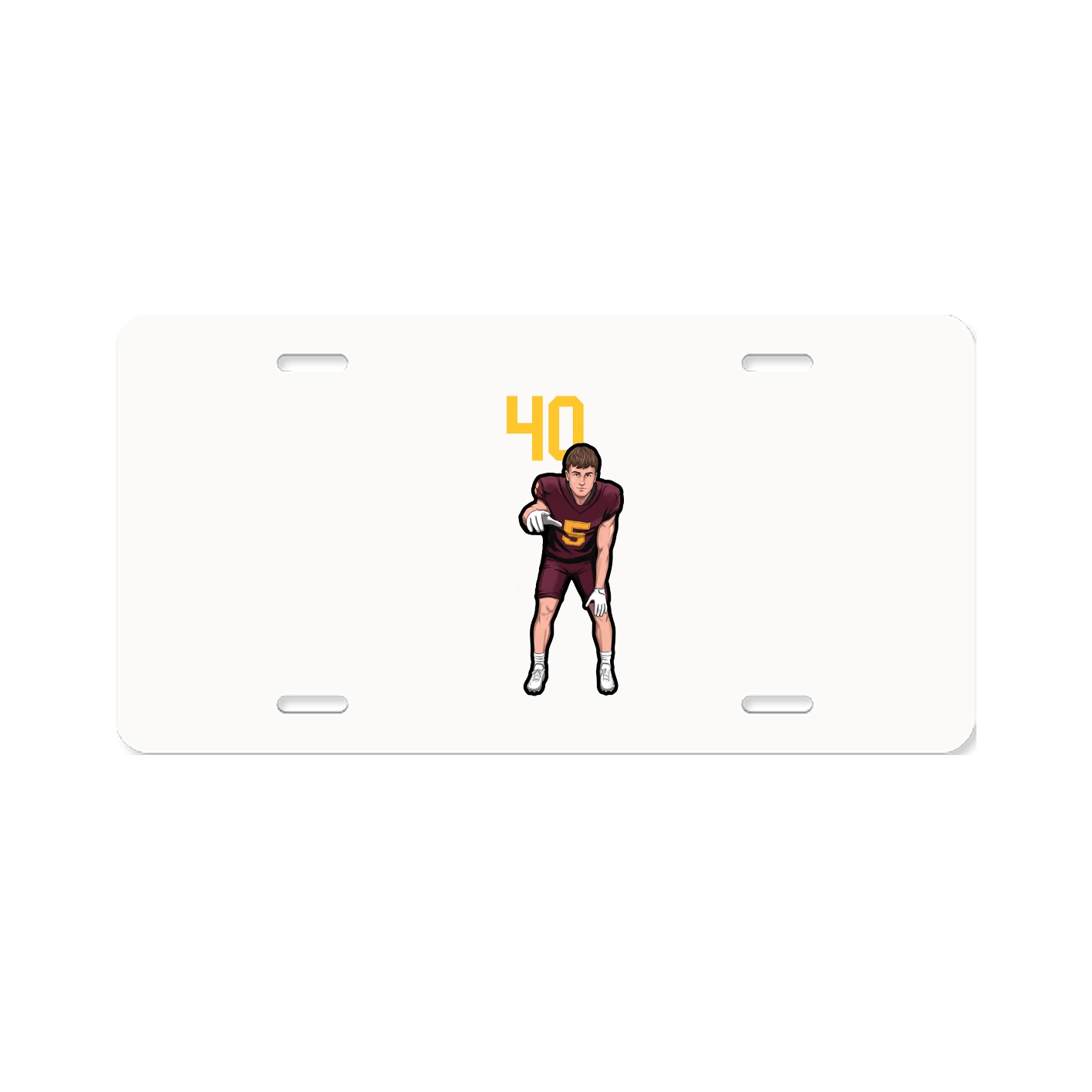 License Plate — Number Top in Classic