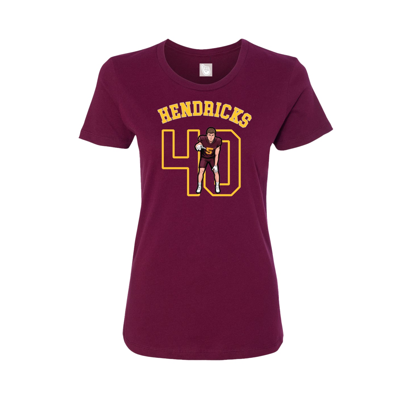 Fitted Women's Tee — Shirsey Arch in Maroon