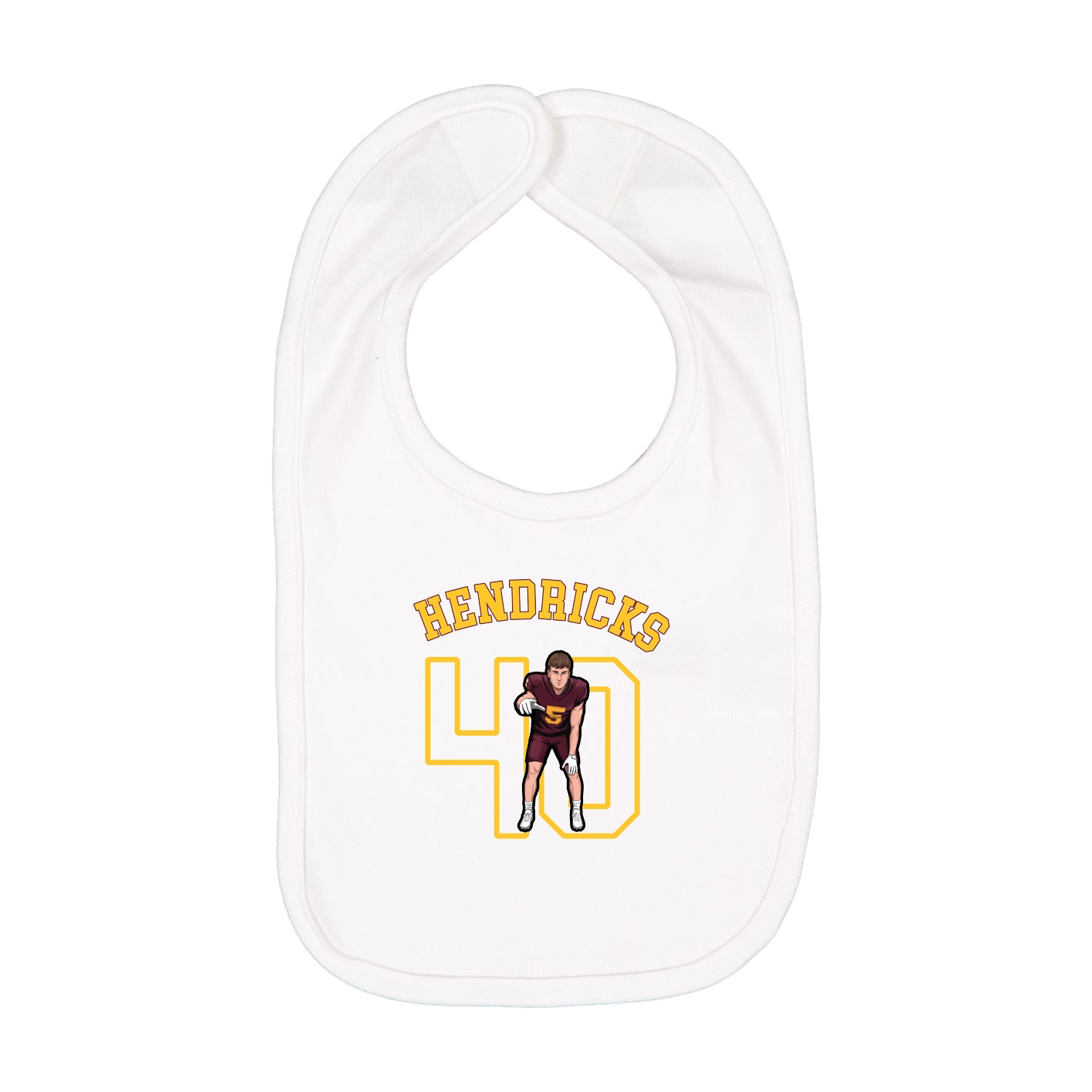 Infant Bib — Shirsey Arch in White