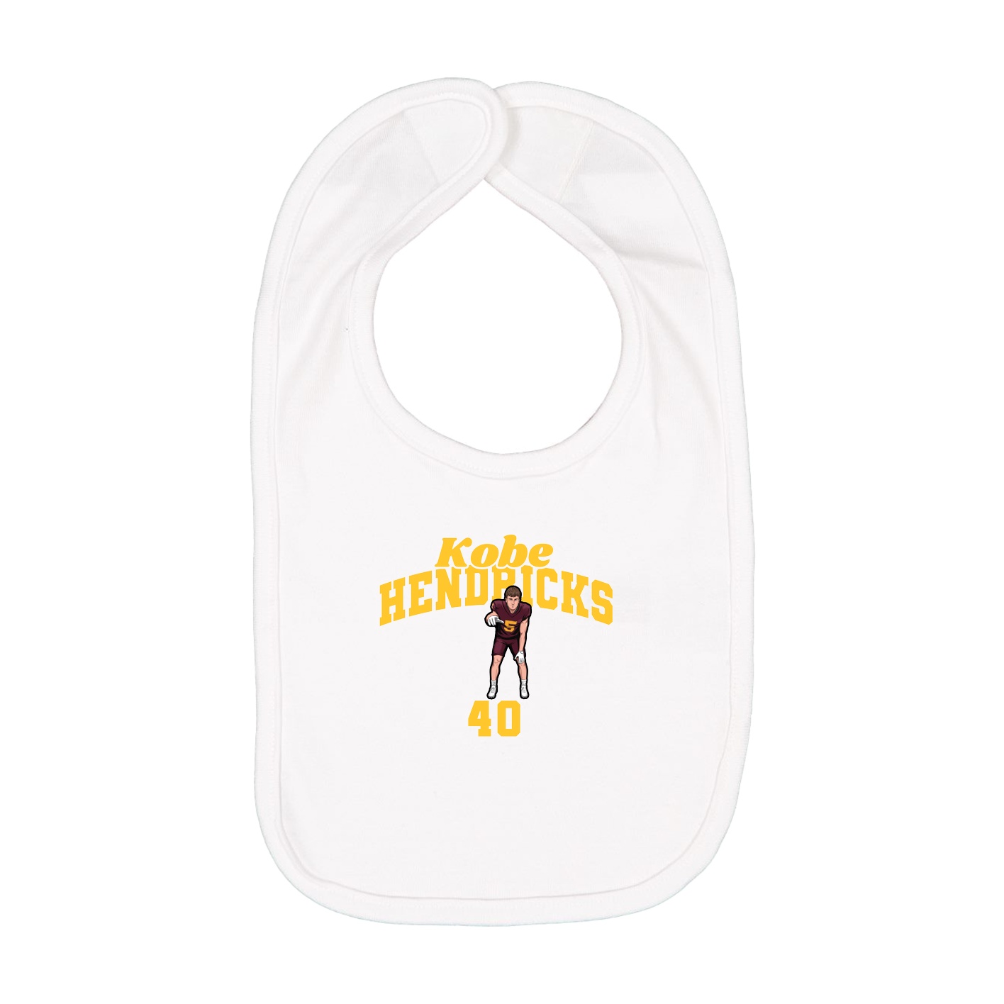 Infant Bib — Signature Arch in White